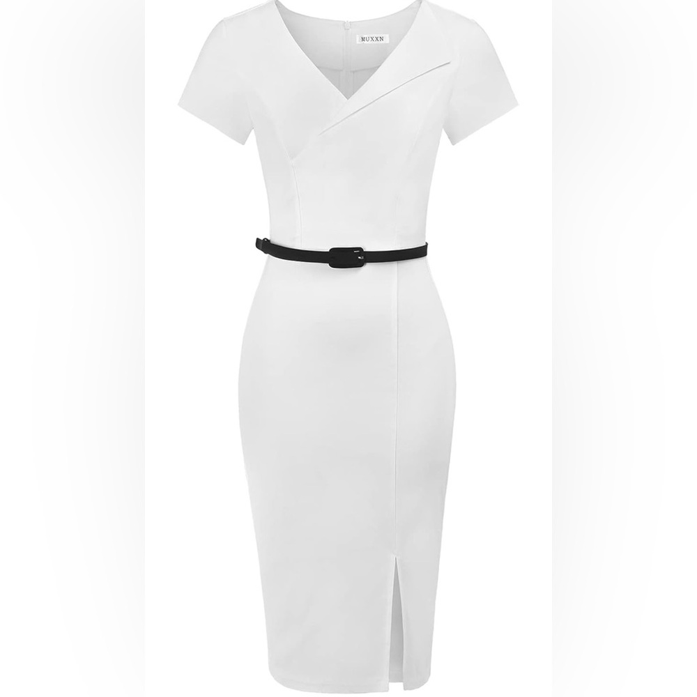 1940s Vintage Short Sleeve Stretch Pencil Dress